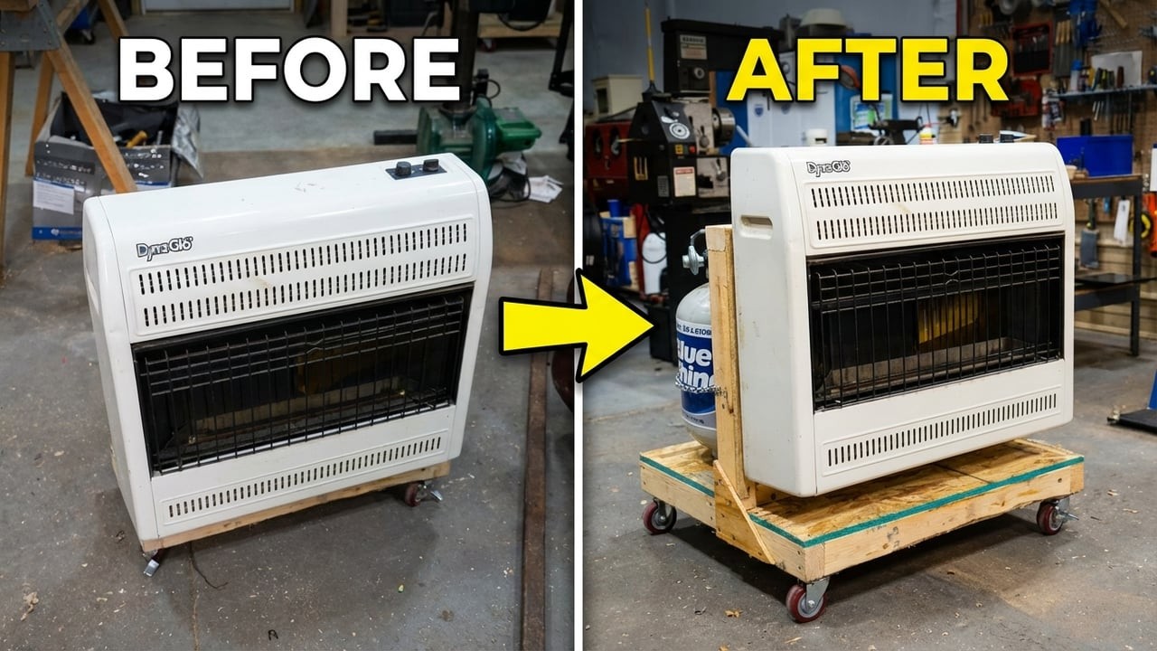 Propane mobile Shop heater pt 2. See part 1 (short) for demonstration.