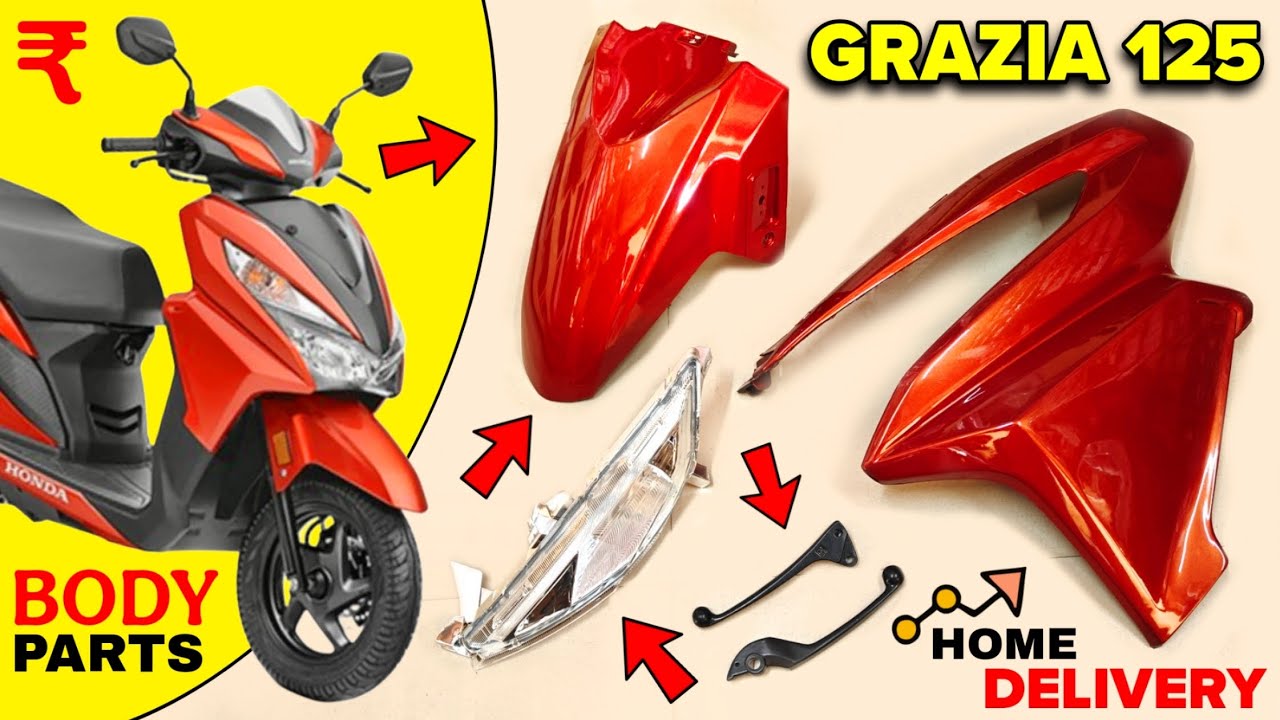 HONDA GRAZIA 125 BODY PARTS PRICE 🧡🔥 | 98932 35053 ☎️ ORDER NOW ✅ ALL INDIA 🇮🇳 DELIVERY 🚚