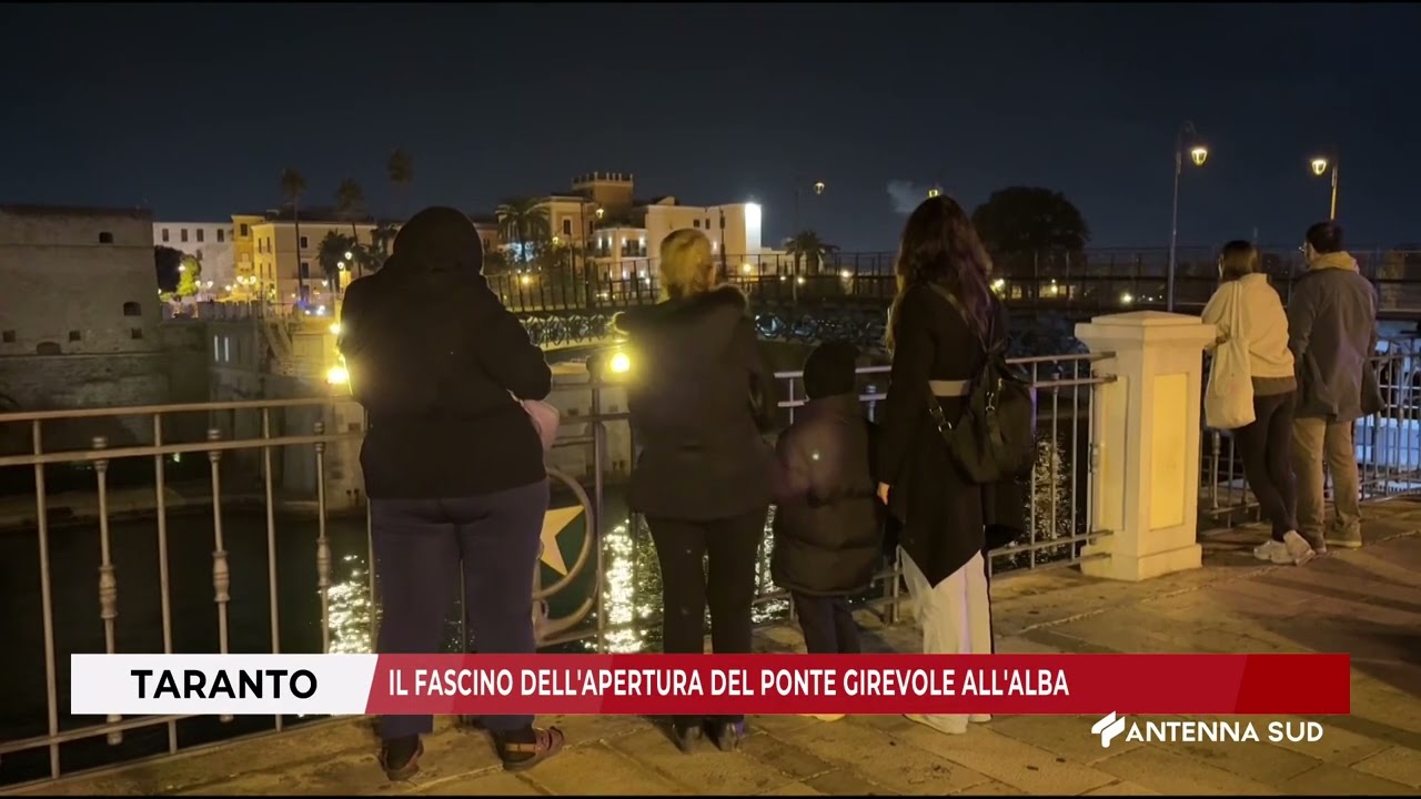 07 NOVEMBRE 2024   TARANTO   IL FASCINO DELL'APERTURA DEL PONTE GIREVOLE ALL'ALBA
