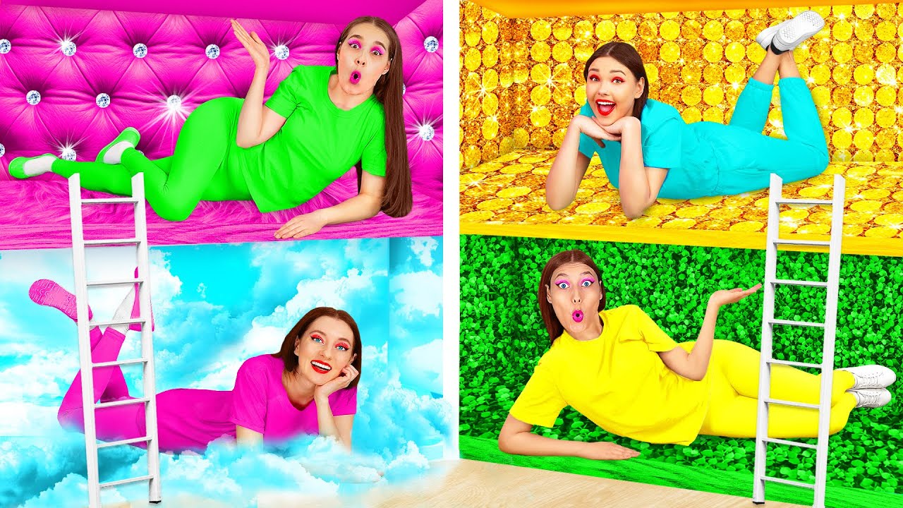 Habitaciones Secretas Bajo la Cama Desaf&iacute;o de Los Cuatro Colores | Trucos Para Padres HAHANOM