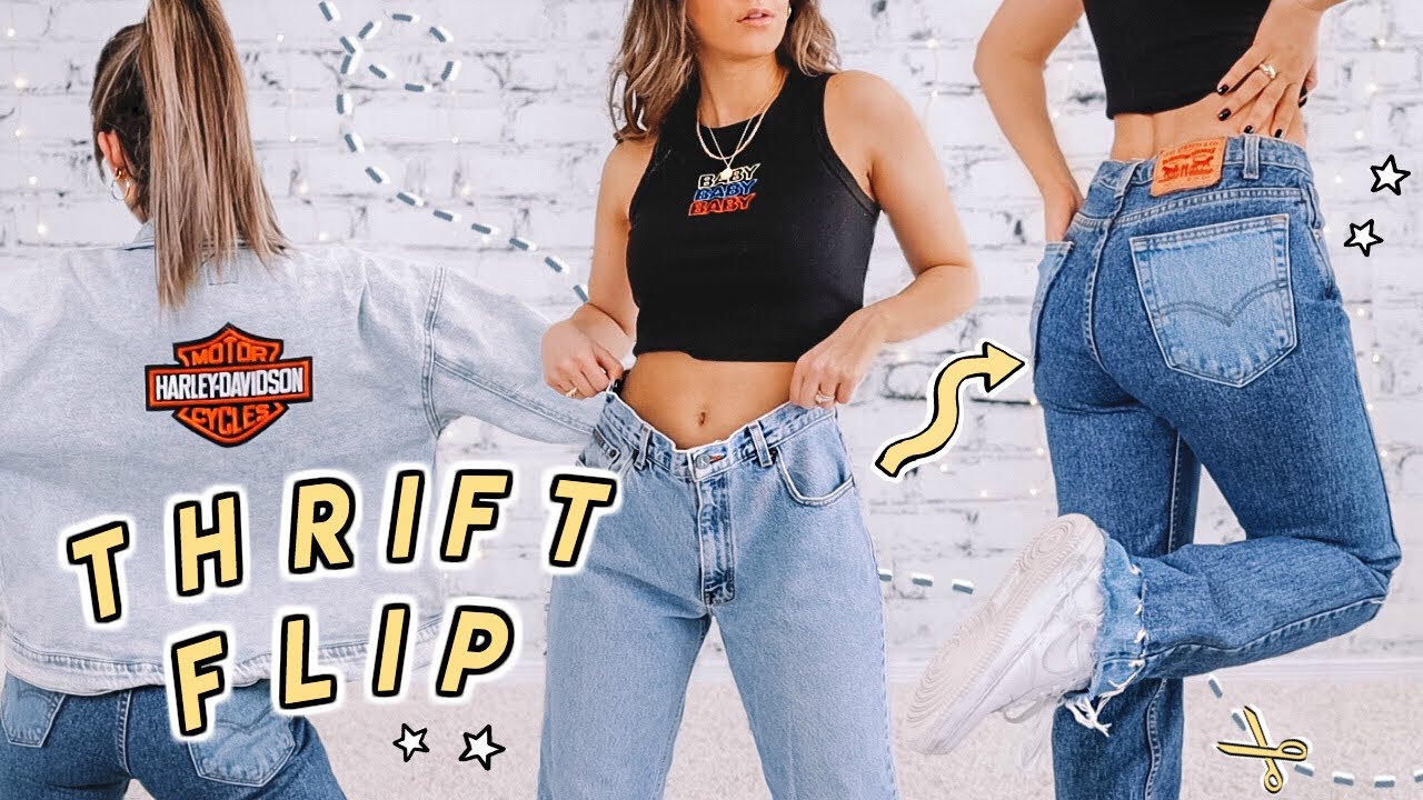 8 DENIM THRIFT FLIPS (no sew) ☆ resize jeans, diy shorts, distressed denim + more!