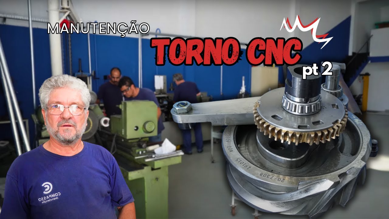 Manutenção do Torno Cnc Dmg nef400 - Parte 2! Visita a Compasso Manutenção!