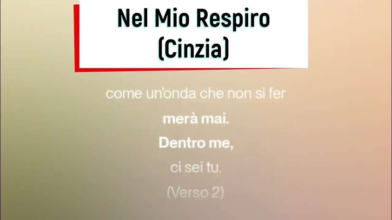 Nel Mio Respiro (Cinzia) - Karaoke