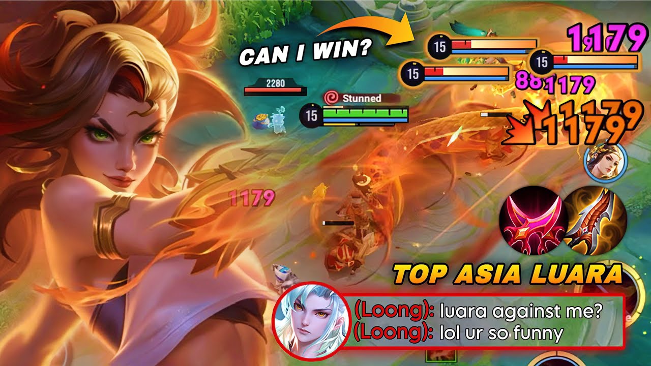CAN LUARA WIN AGAINST META HERO LOONG IN FARM LANE? (RANK GAMEPLAY) | TOP ASIA LUARA BUILD & ARCANA