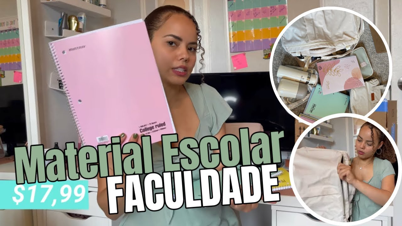 MEU MATERIAL ESCOLAR PARA A FACULDADE