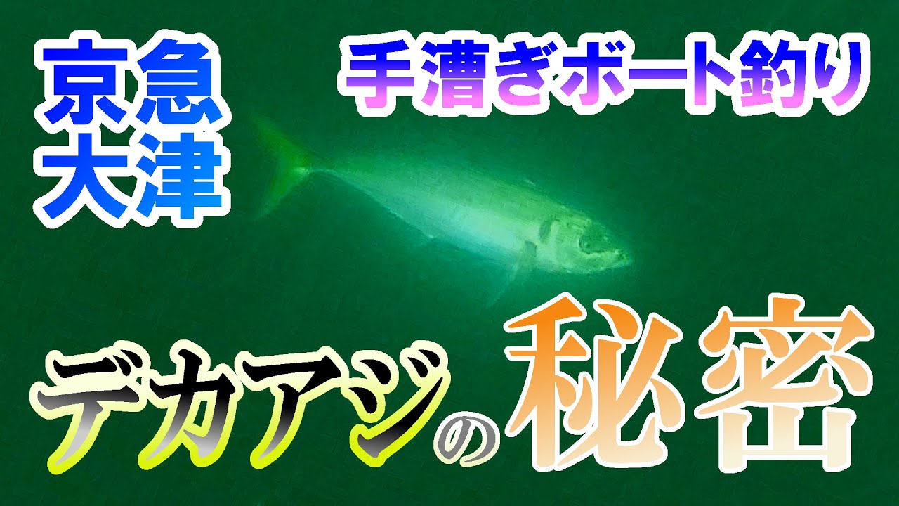 【#9】梅雨時のアジ・タチウオ狙い。天秤仕掛け、ウィリー仕掛け。海中映像あり＠横須賀・京急大津・石田丸【手漕ぎボート釣り】