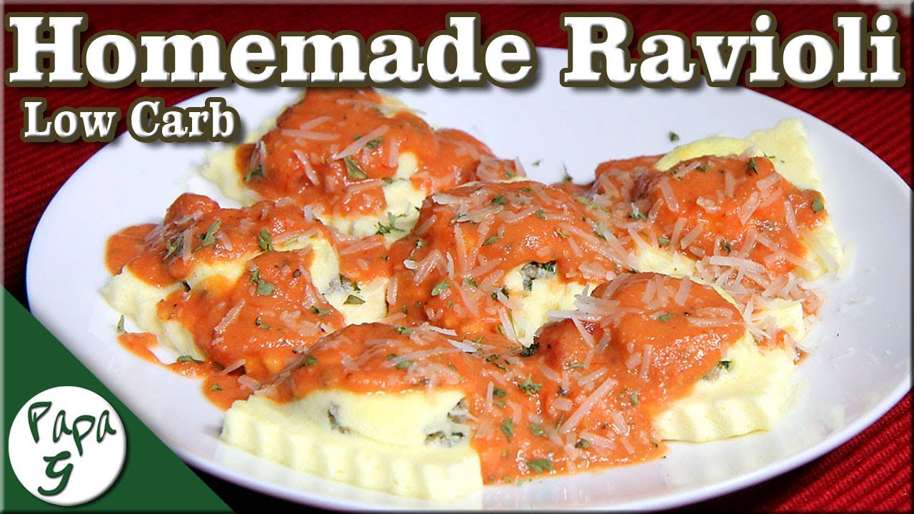 Low Carb Sausage and Spinach Ravioli with a Tomato Cream Sauce – Keto Ravioli