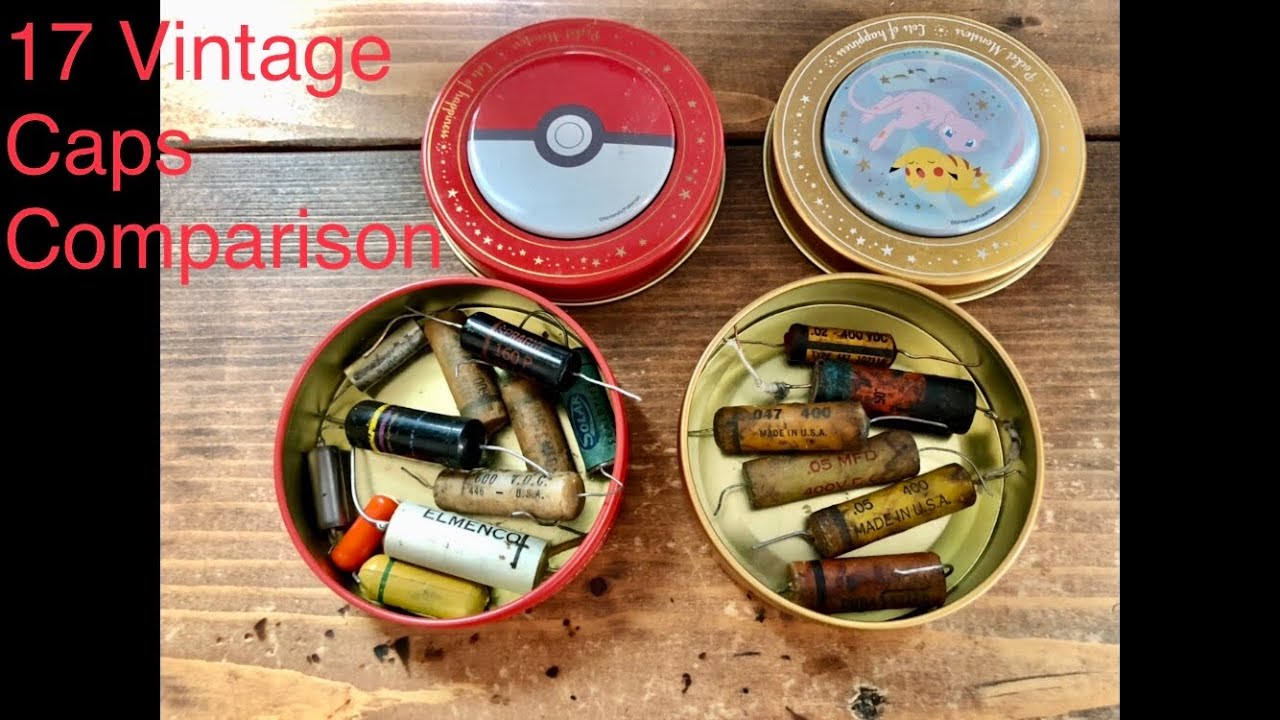 17 Guitar Vintage capacitors Comparison #capacitors #Comparison #Sprague #Aerobox #Dumont #Malloy