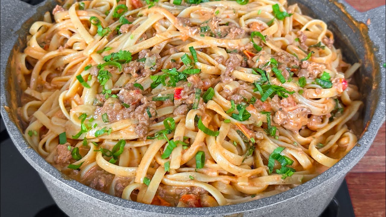 TEM CARNE MOÍDA AI? FAÇA ESSA MACARRONADA SIMPLES E CREMOSA PARA SUA FAMÍLIA | Gabriel Freitas