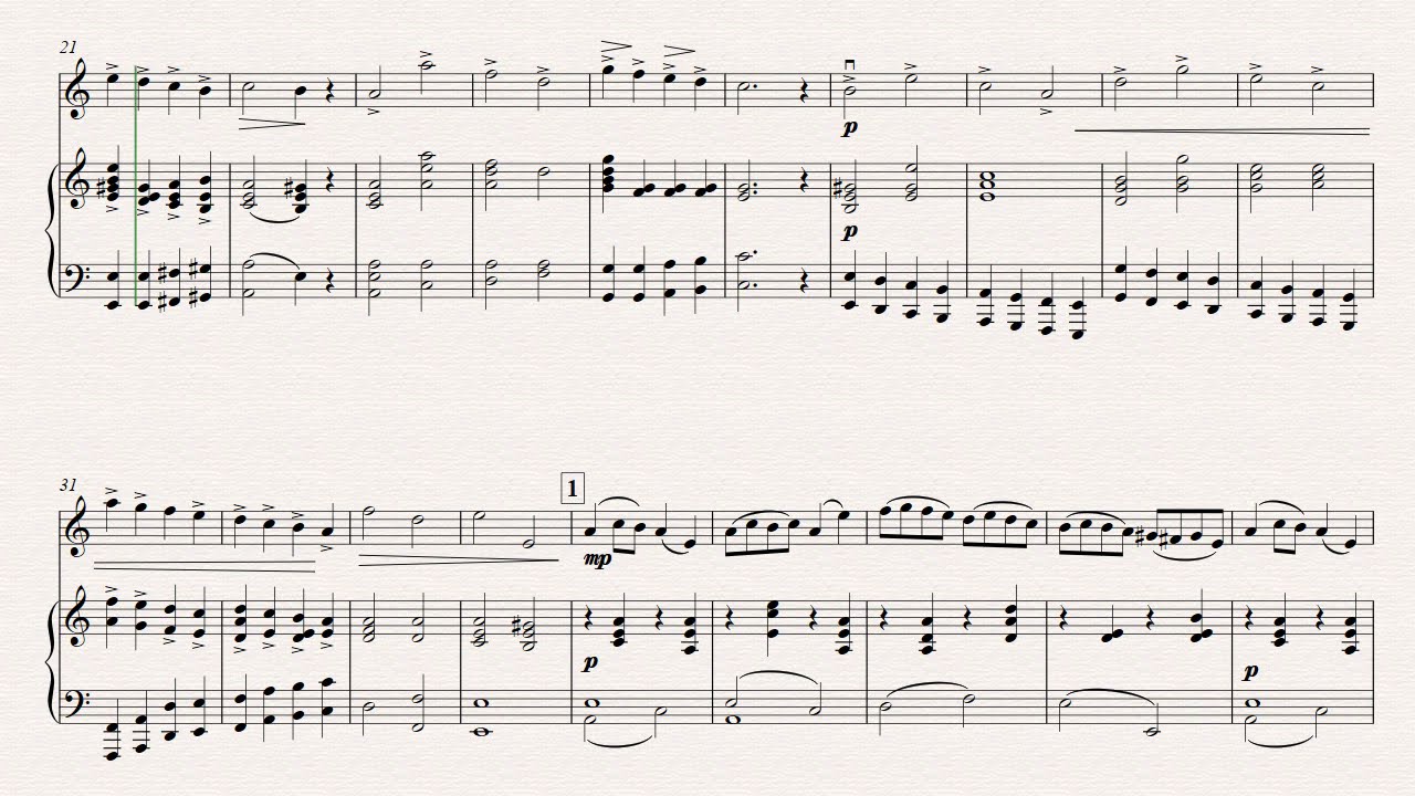 А. Яньшинов, Концертино, Violin (prescurtat)