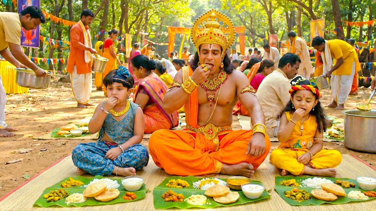 हनुमान जी को कान्हा ने कराया भंडारे का प्रसाद ग्रहण | यशोमती मईया के नंदलाला | Shree Krishan