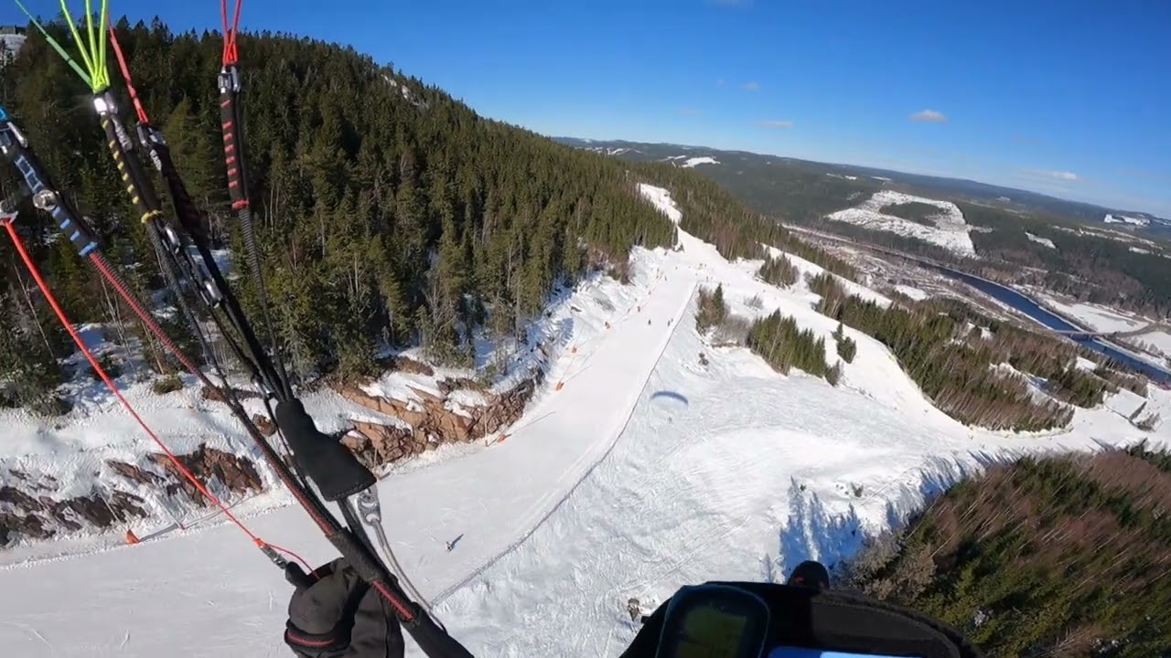 Paragliding in Branäs, Sweden on April 2nd 2023