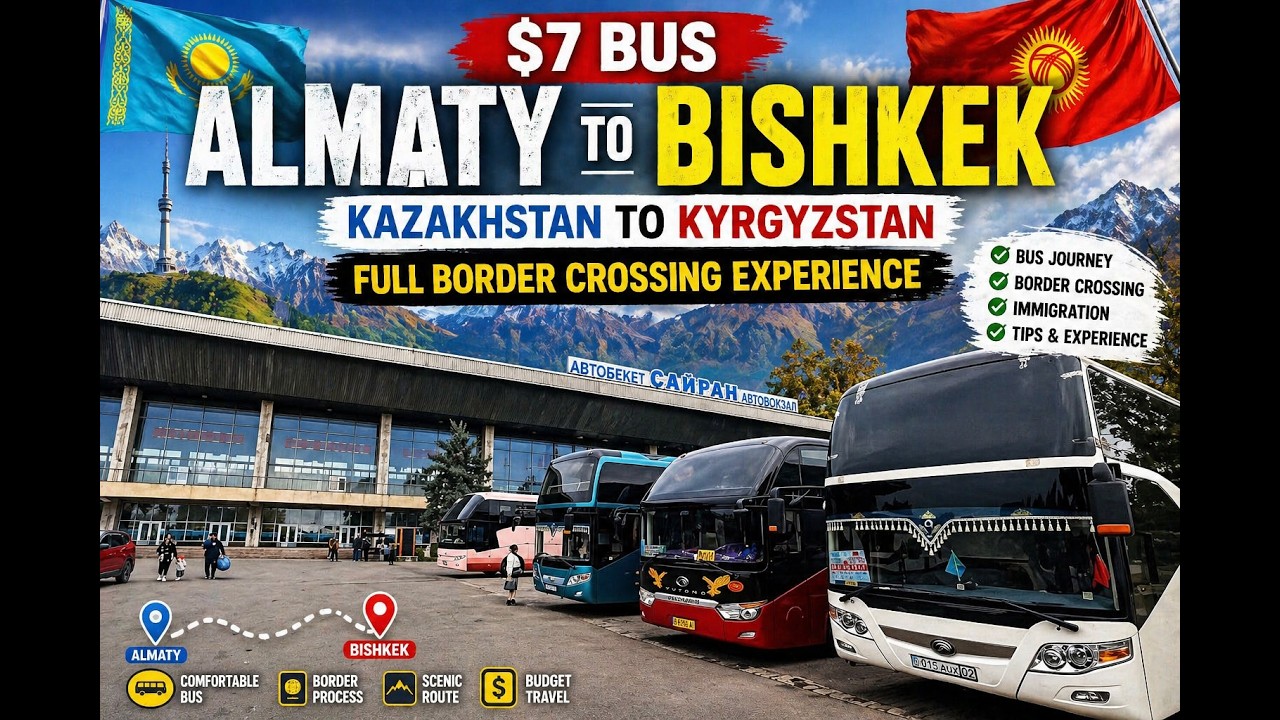 Полный путеводитель по маршруту Казахстан — Бишкек (Кыргызский) на автобусе.