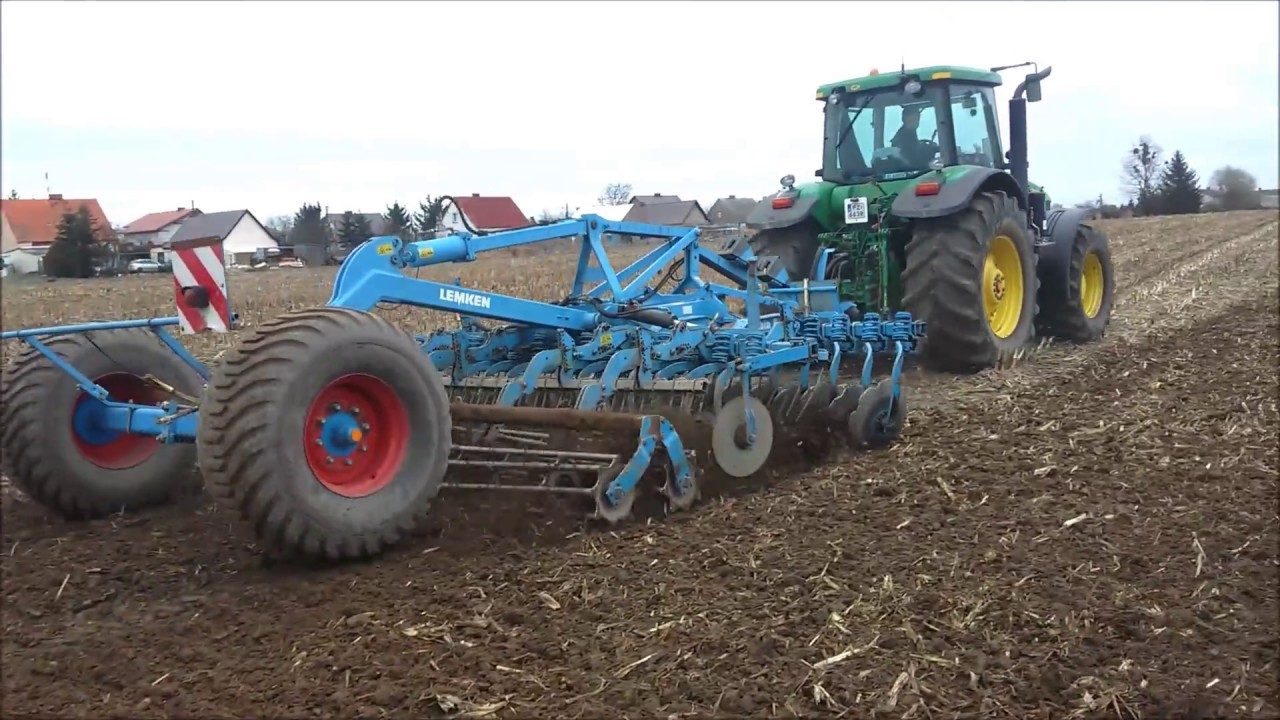 Wiosenne talerzowanie 2017 - JOHN DEERE 7820 & LEMKEN Rubin