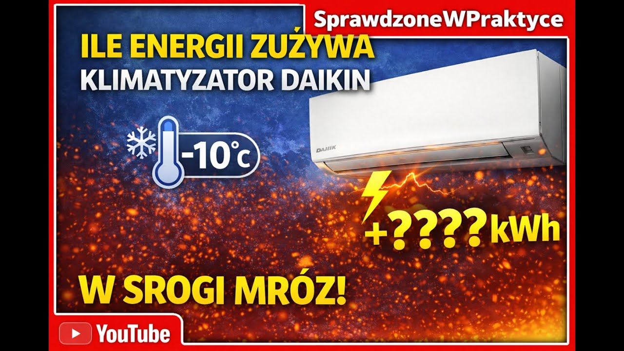 Ile energii elektrycznej zużywa klimatyzator DAIKIN kiedy za oknem jest sroga zima