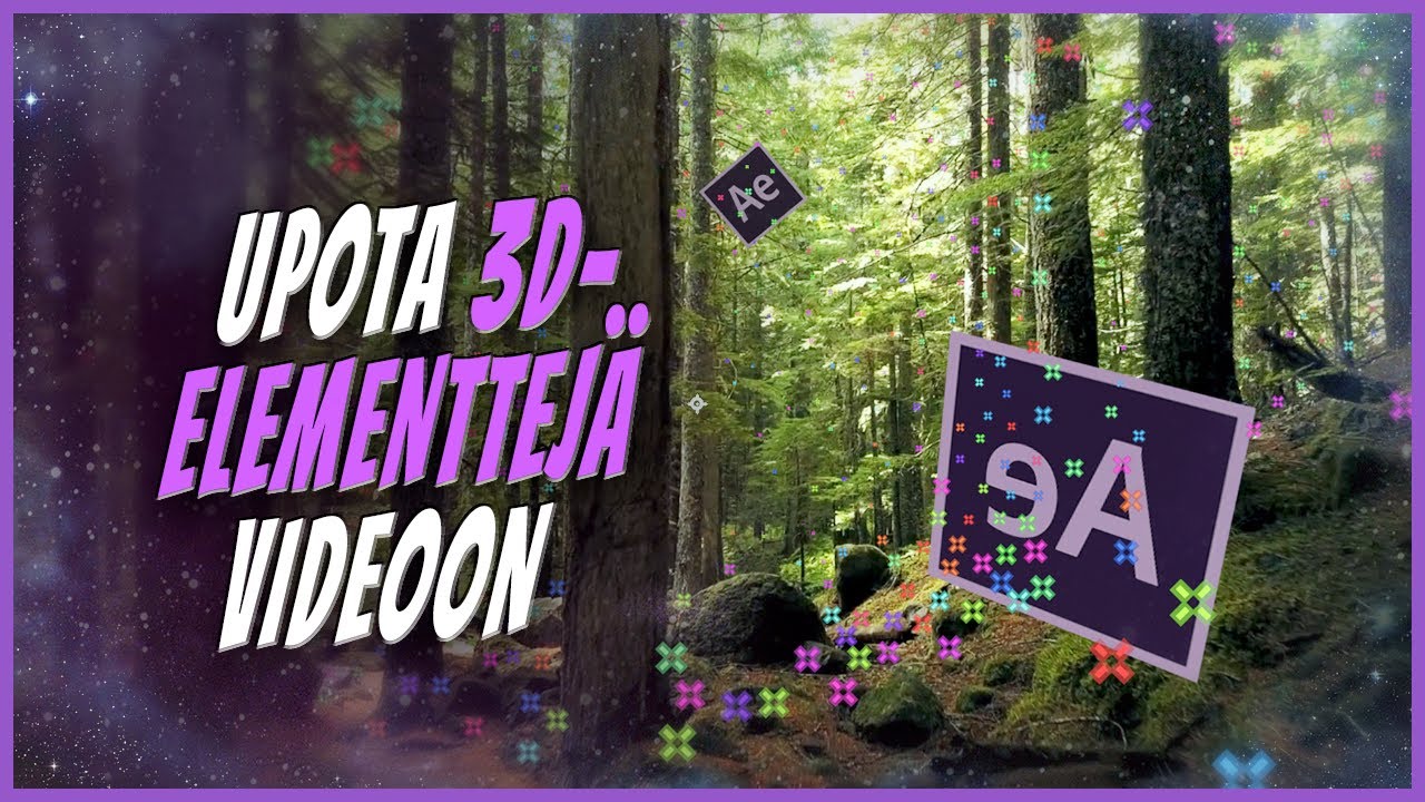 Upota 3D elementtejä videoon After Effectsissä | 3D Camera Tracker käyttö 🎓