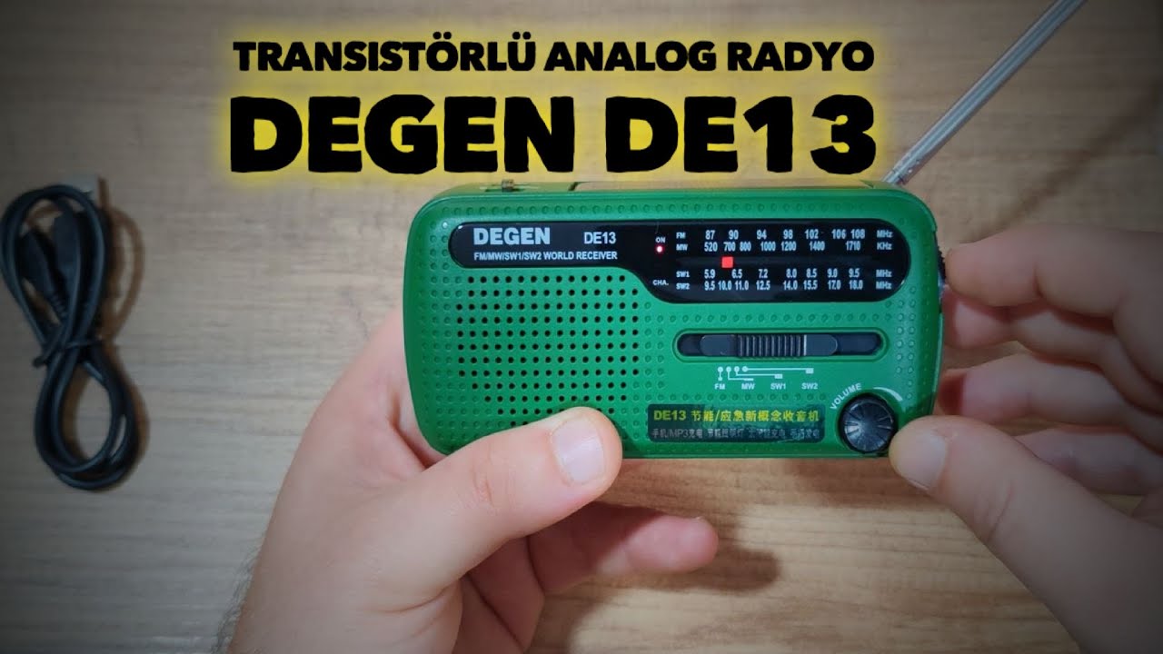 DEGEN DE13 SİRENLİ EL FENERLİ TRANSİSTÖRLÜ ACİL DURUM DEPREM RADYOSU #degen #radyo #radio