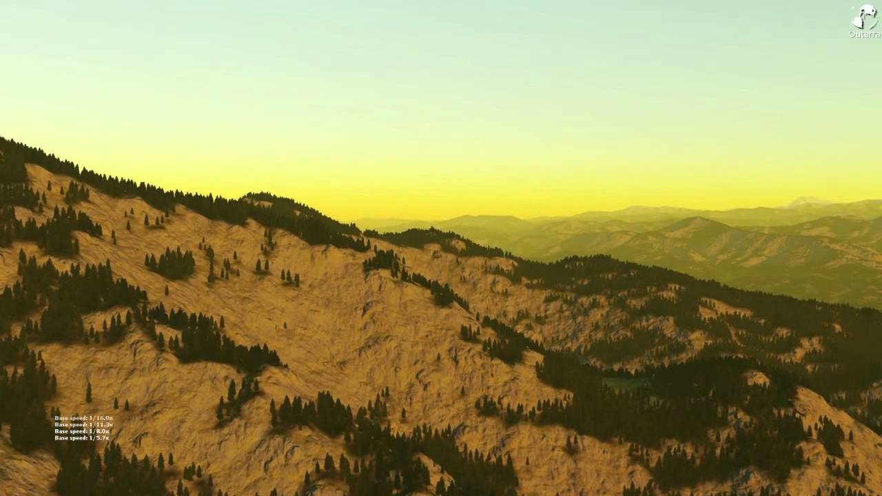 Unlimited visibility and thousands of kilometers procedural map generation