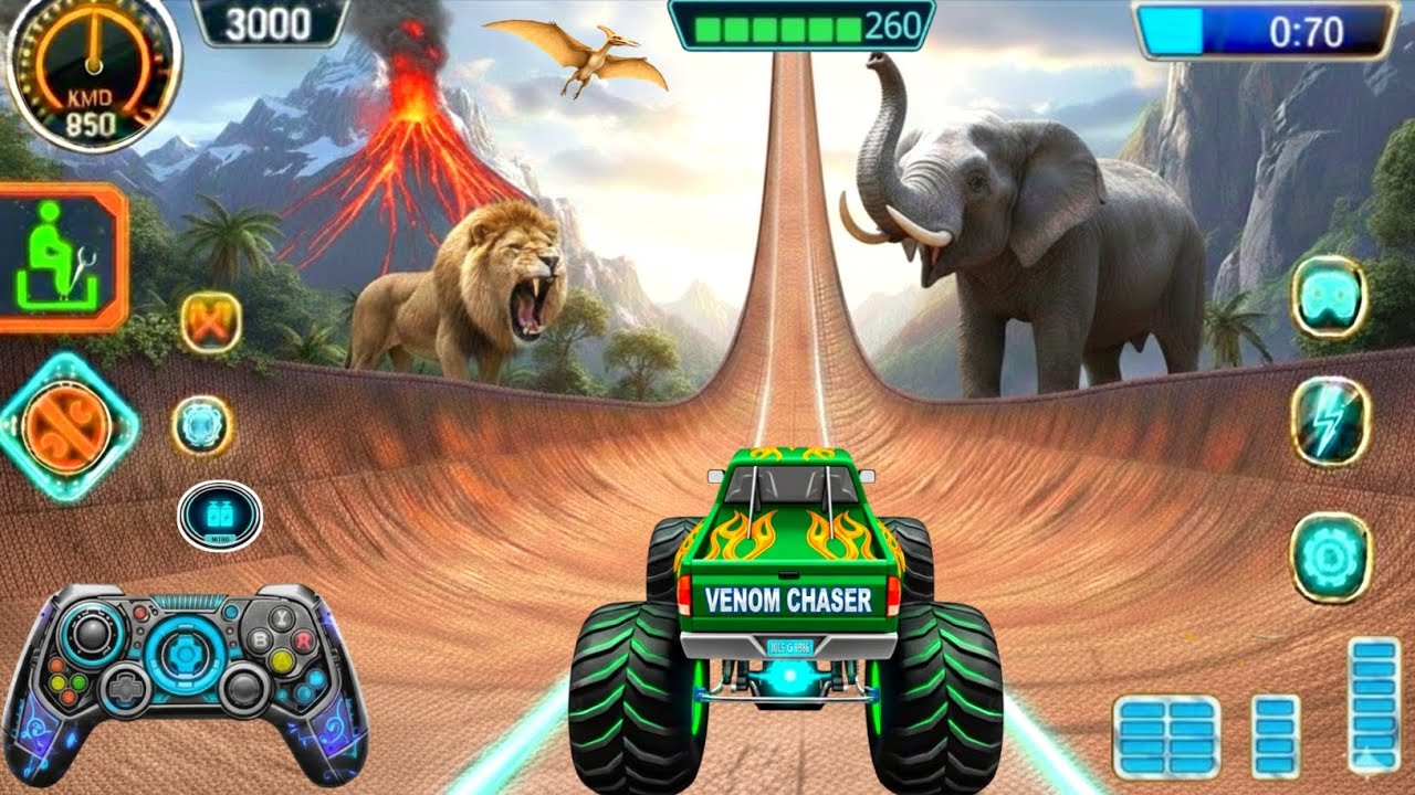 Monster Truck Impossible Mega Ramp 🚛 Extreme 4x4 Stunts & Crazy Speed Racing Gameplay