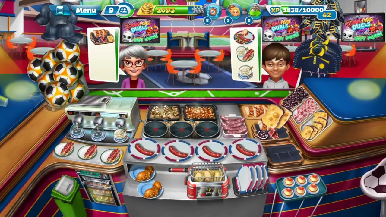 3 stars in level 40 | Cooking Fever's Sports Bar 