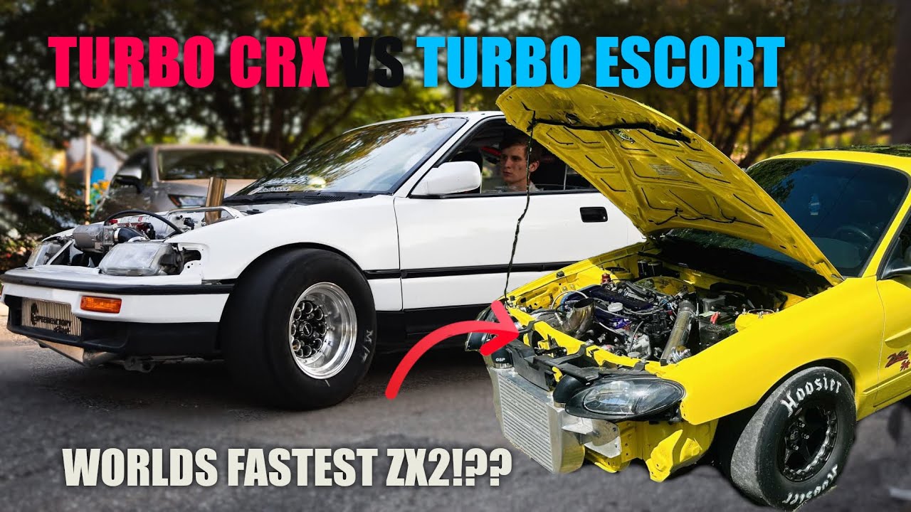TURBO ESCORT ZX2 VS TURBO CIVIC ON THE STREET ... Did I Just Get Gapped By A Ford?? #auxito