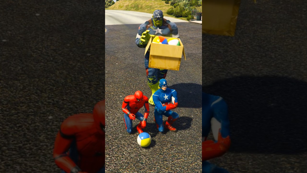 Captain America - Bad Father With son Toys Friend | Spider-Man and vs Thanos | Hulk help Spider-Man