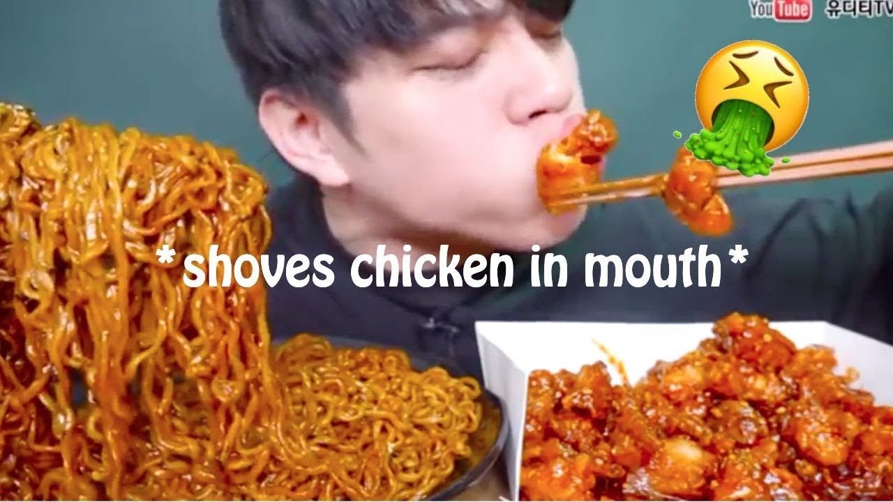 mukbangers taking BIG BITES for 4 minutes straight