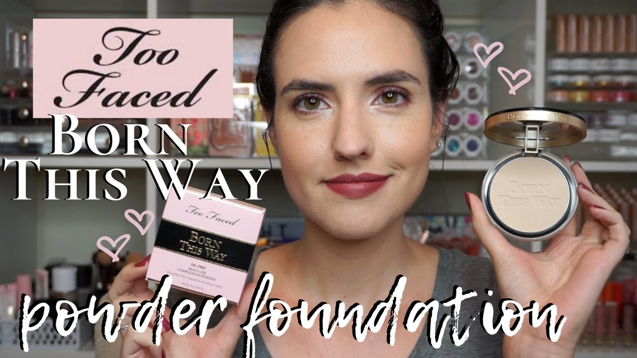 Too Faced Born This Way Powder Foundation | Application Demo + DRY SKIN Wear Test