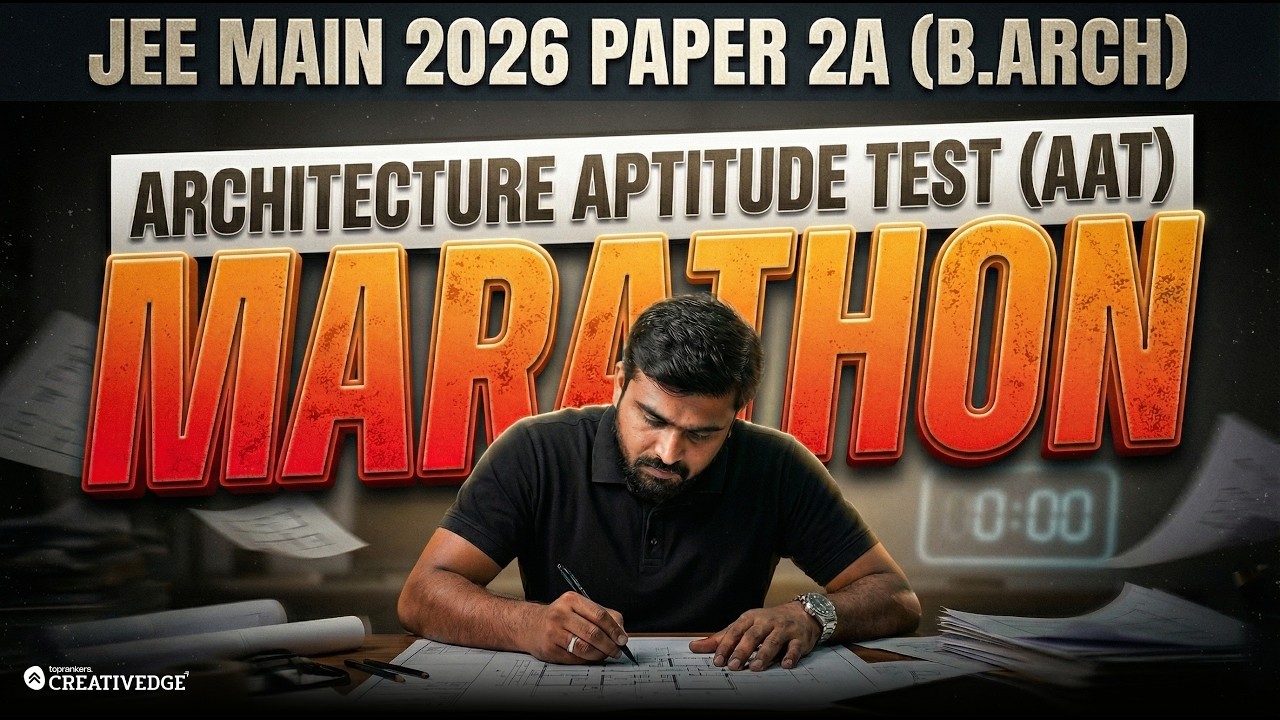 Architecture Aptitude Test (AAT) Marathon for JEE Main 2026 B.Arch | JEE B.Arch Paper 2A Mathematics
