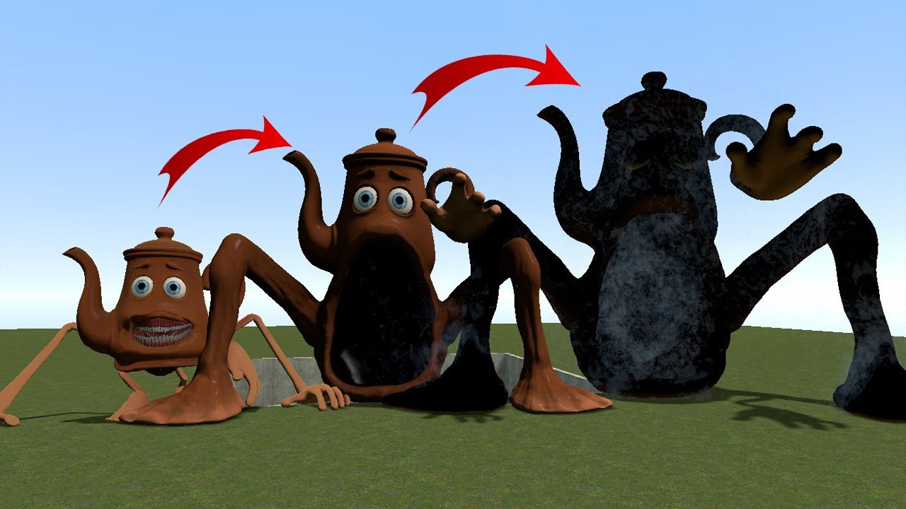 EVOLUTION TATATA TAPES - HORROR MEME MONSTER BATTLE (FULL BATTLE). Garry's mod