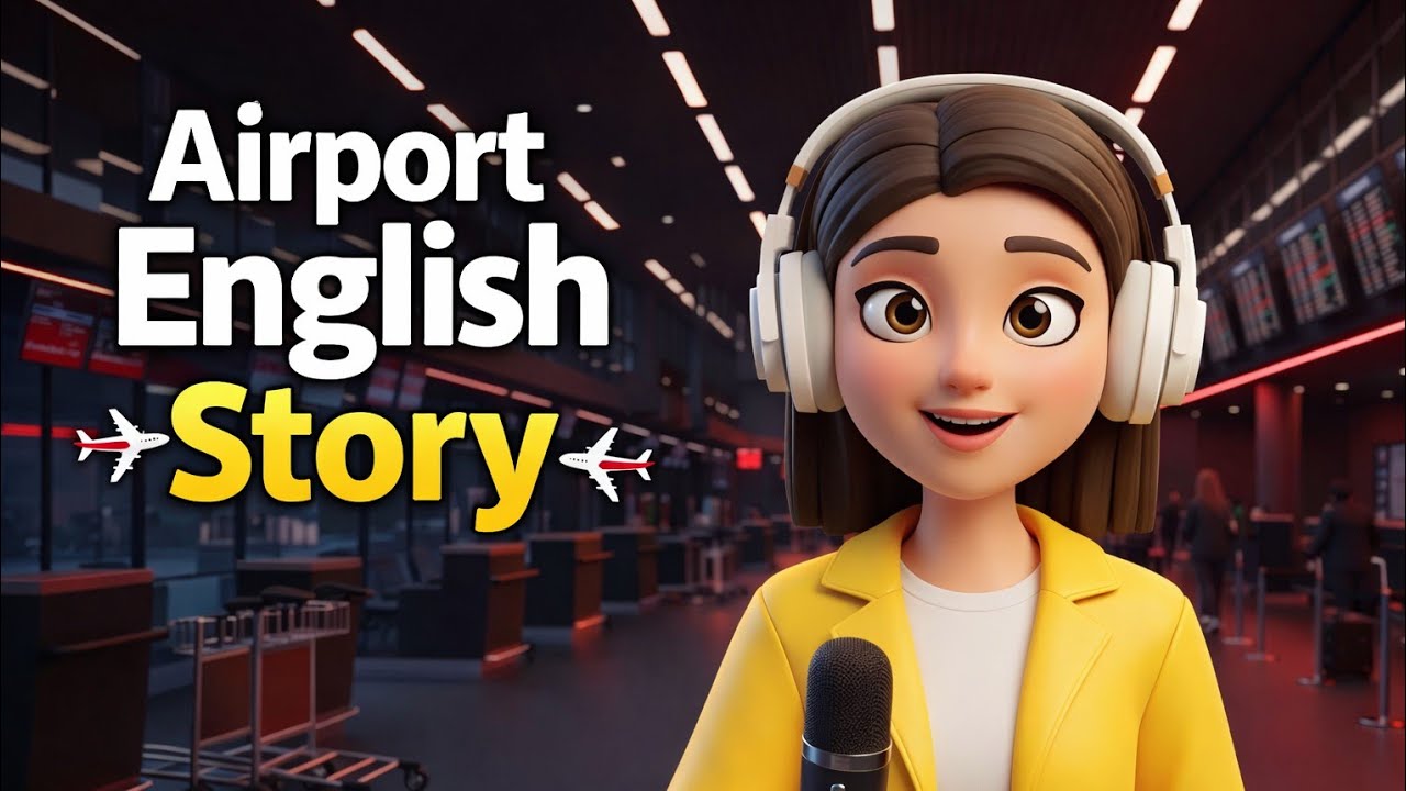 Airport English Listening Practice: Easy Story for A2 Learners