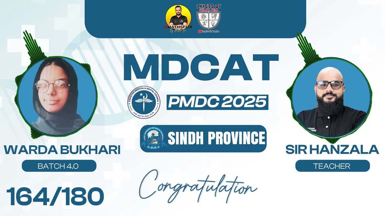 🎧 From Freshie to Top Position Holder in MDCAT 2025 &ndash; Warda Bukhari's Journey to MDCAT Top Rank