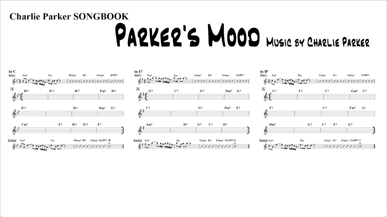 【Parker's Mood / Charlie Parker】Backing Track