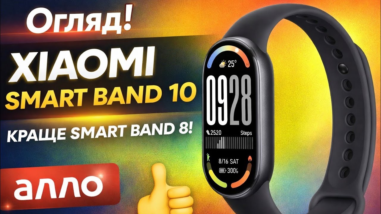 Розпаковка та огляд Фітнес-браслета Xiaomi Smart Band 10 BHR07PYGL Чорний з магазину Алло 