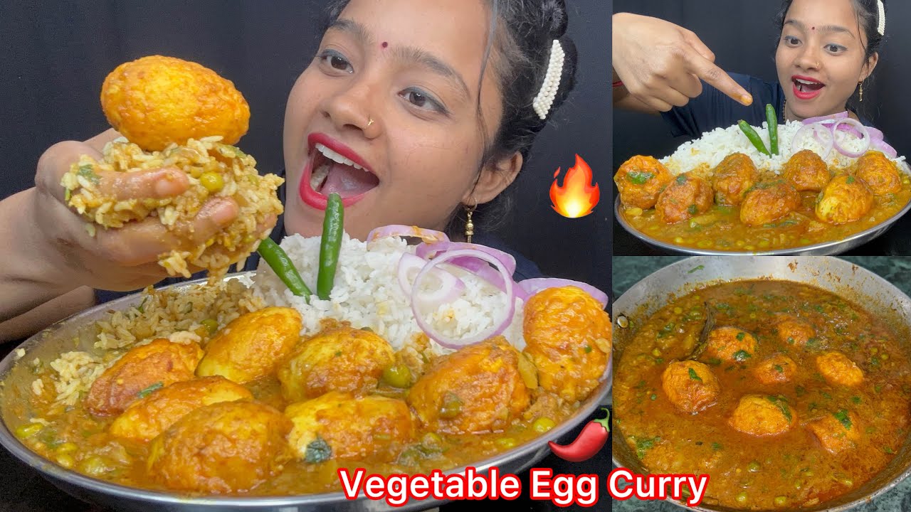 HUSBAND'S STYLE DESI ANDA CURRY 🤤🔥 BIG BITES 🌶️