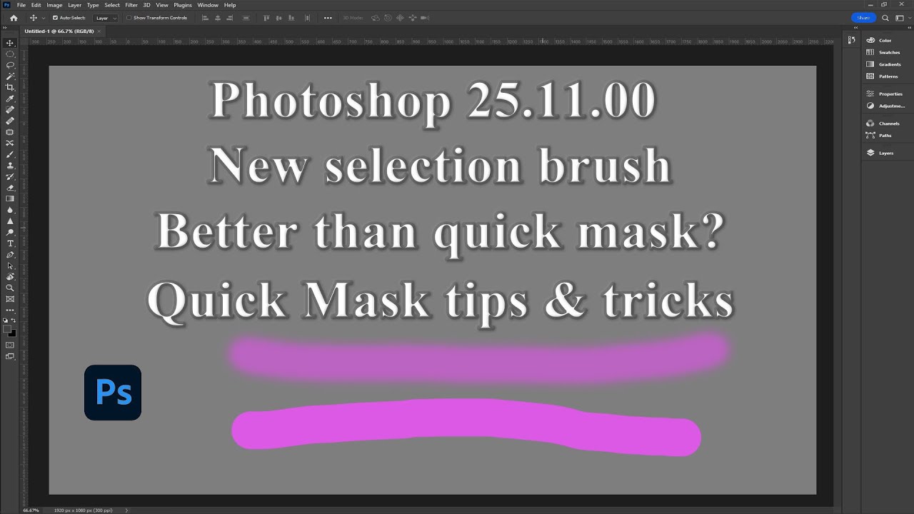 Photoshop selection brush and quick mask mode compared: quick mask tips and tricks