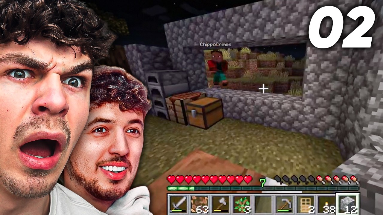 AB & Chip play MINECRAFT - FIRST HOUSE (#2)