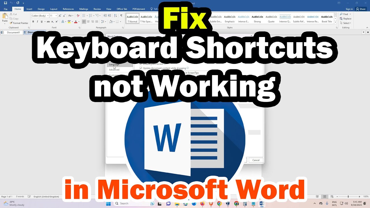 How to Fix Keyboard Shortcuts not Working in Microsoft Word