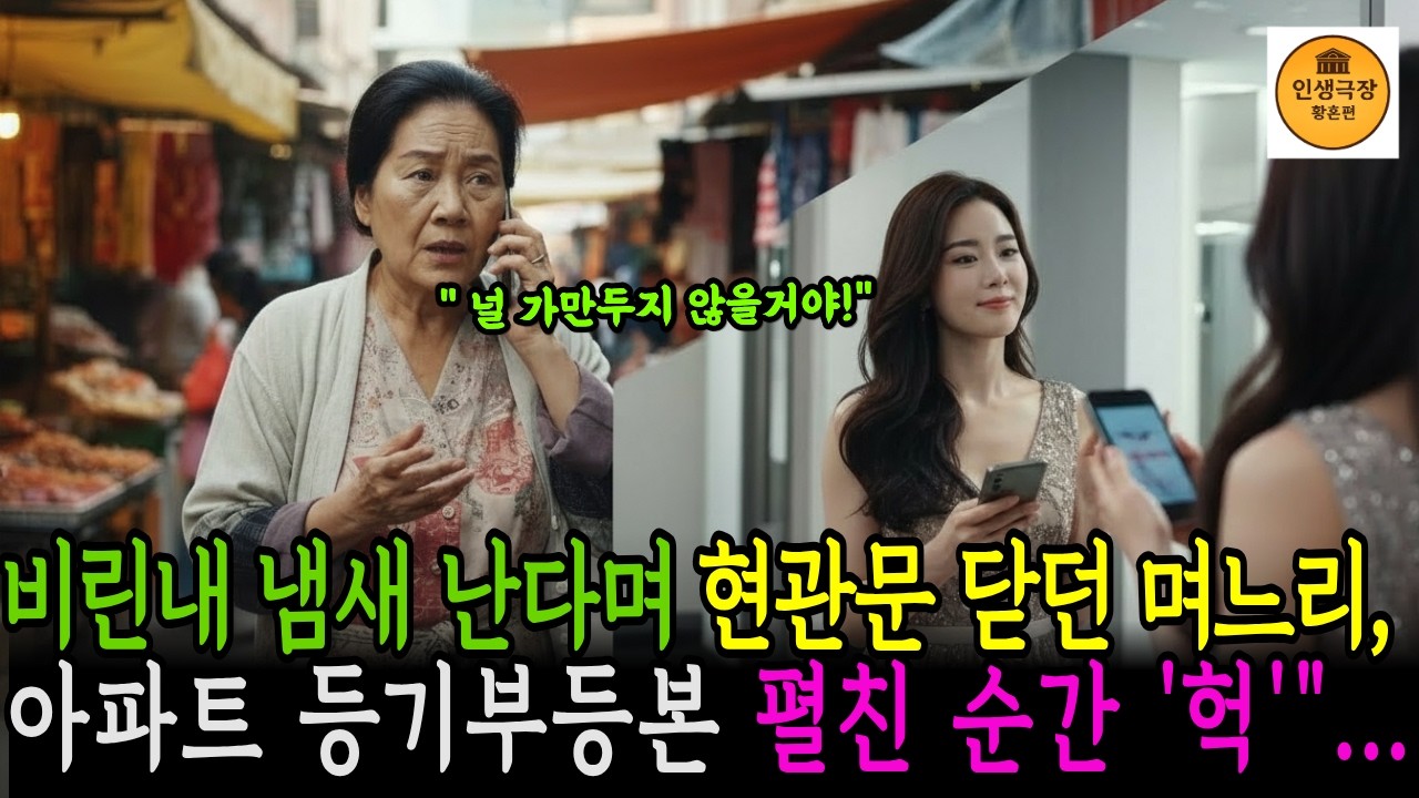 비린내 냄새 난다며 현관문 닫던 며느리, 등기부 등본 본 순간....ㅣ오디오사연 ㅣ시니어사연 ㅣ가족사연