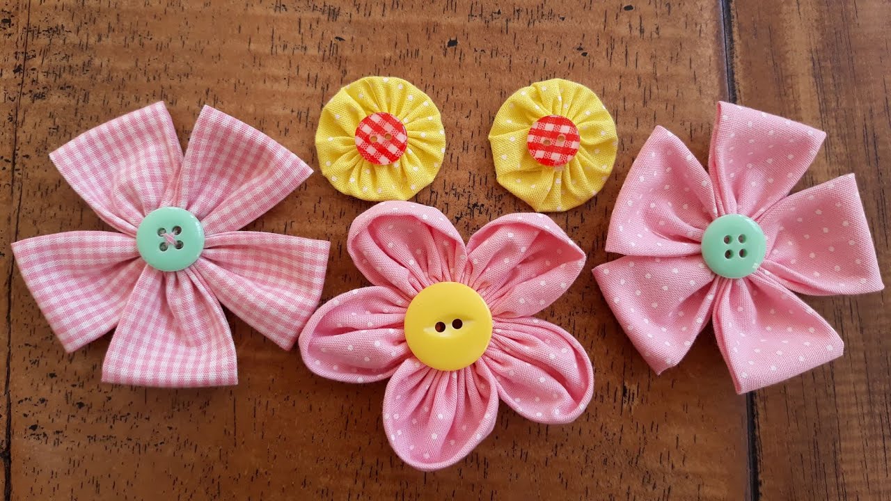 Flor de tecido, simples e rápido de fazer
