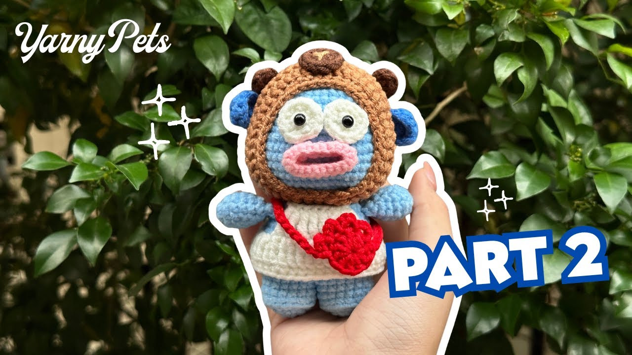 How to Crochet Hangyodon with Capybara Hat for Beginners Step by Step | Part 2 #YarnyPets