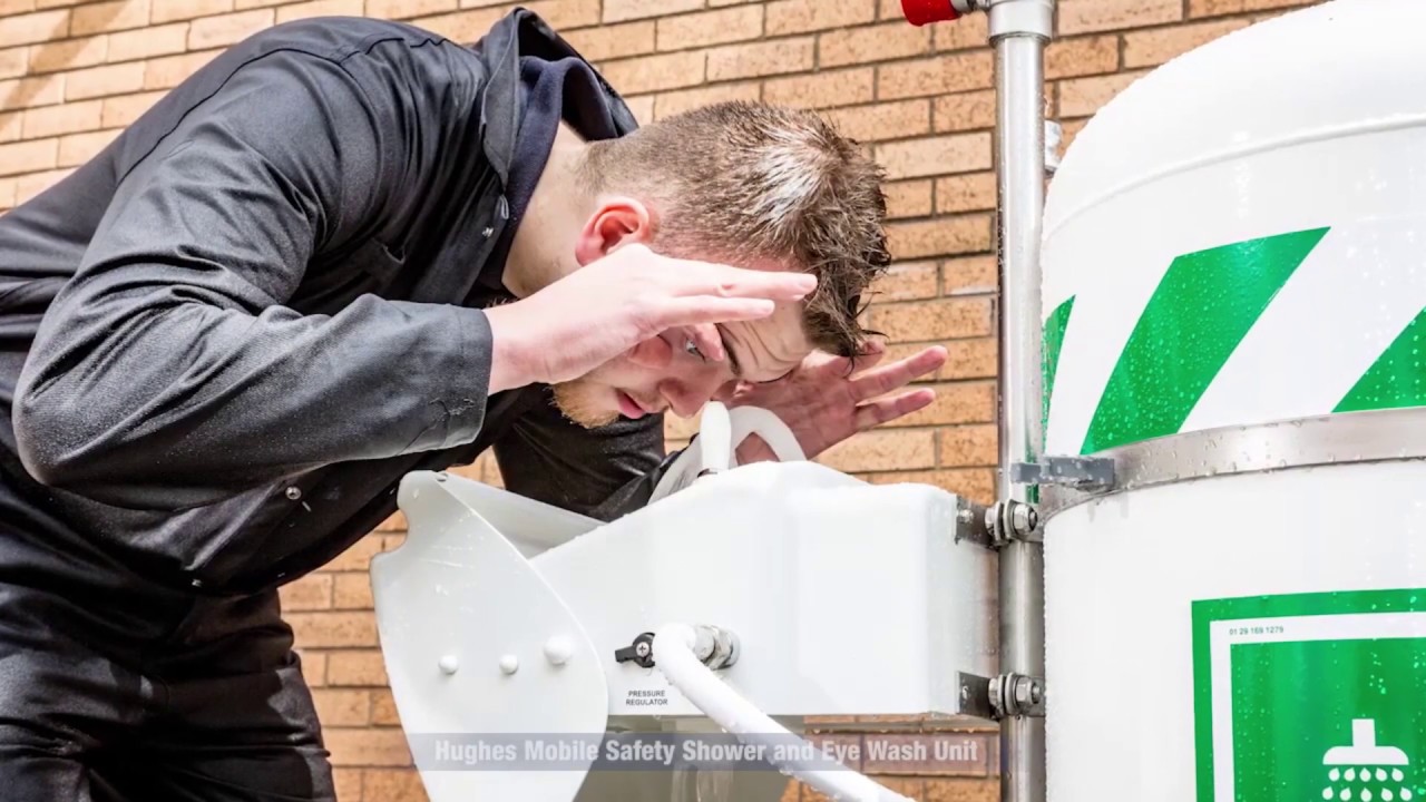 Justrite&reg; Hughes Mobile Safety Shower and Eye Wash Unit