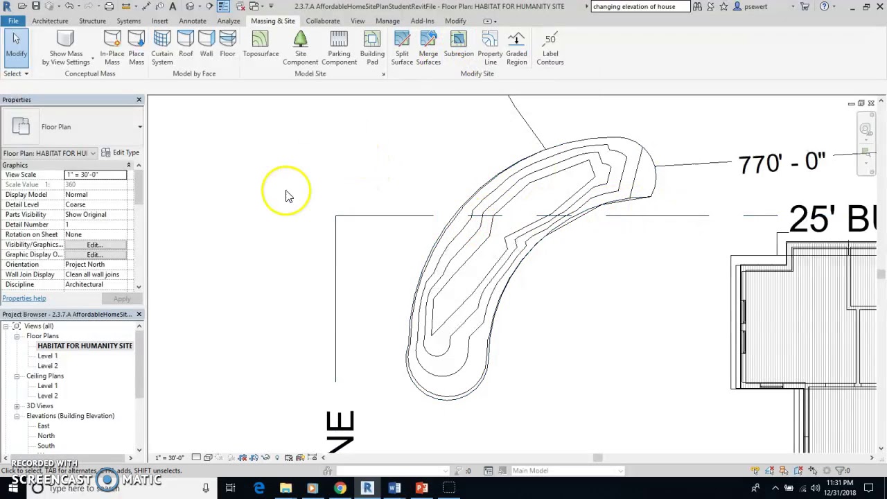 Adding A Berm Using Split Surface