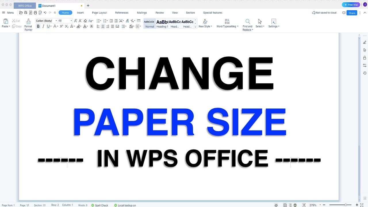How to Change Paper Size in WPS Spreadsheet to A3/A4 etc.