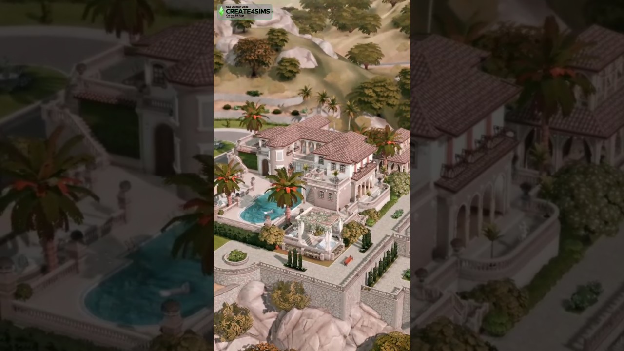 Luxury Mega Mansion in The Sims 4 💅 (no CC)