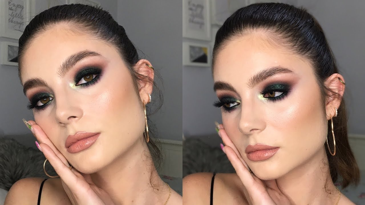 Koyu yeşil smokey göz makyajı  | Erin Şengül