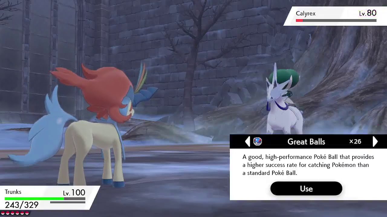 Catching Calyrex-Ice Rider