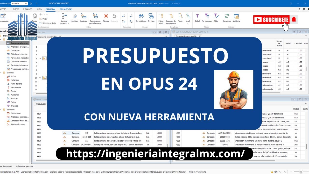 Presupuesto en Opus 24 con nueva herramienta