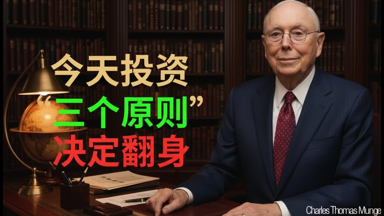 查理·芒格：如果我今天开始投资，我会用这 3 个原则在 10 年内翻身