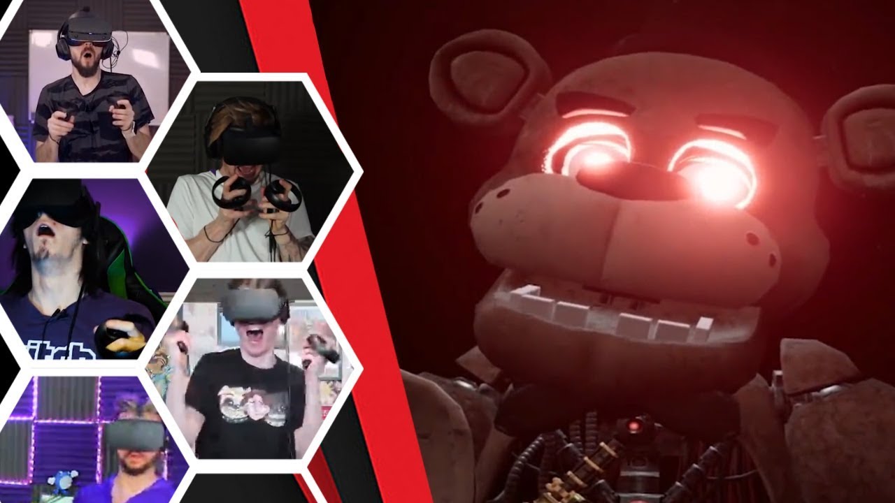 Let's Players Reaction To Dropping Freddy's Music Box & Jumpscare | FNAF VR Help Wanted